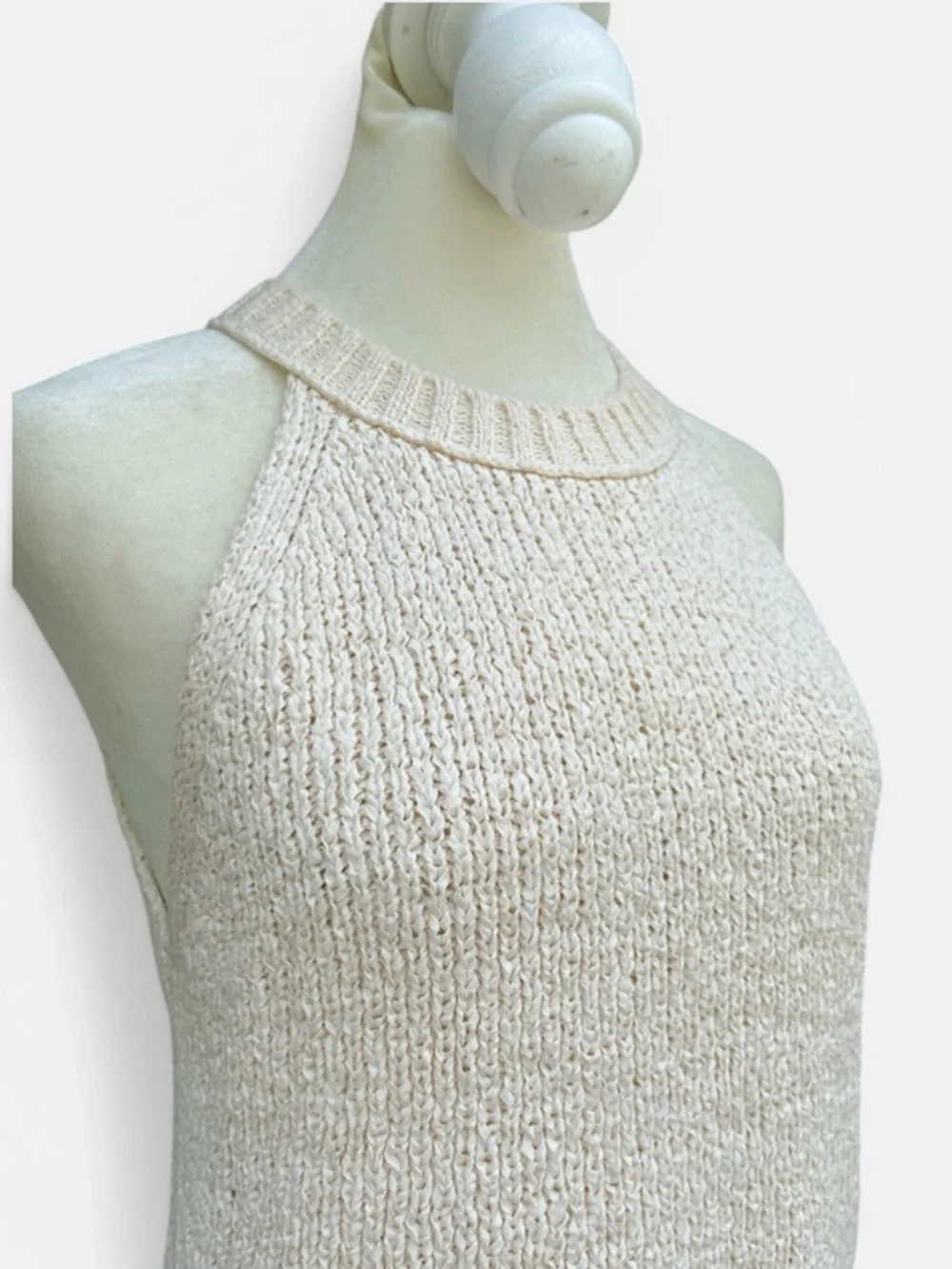 J. Crew Hi-Neck Sweater Tank in Antique White (Cream) Size Small - Picture 4 of 10
